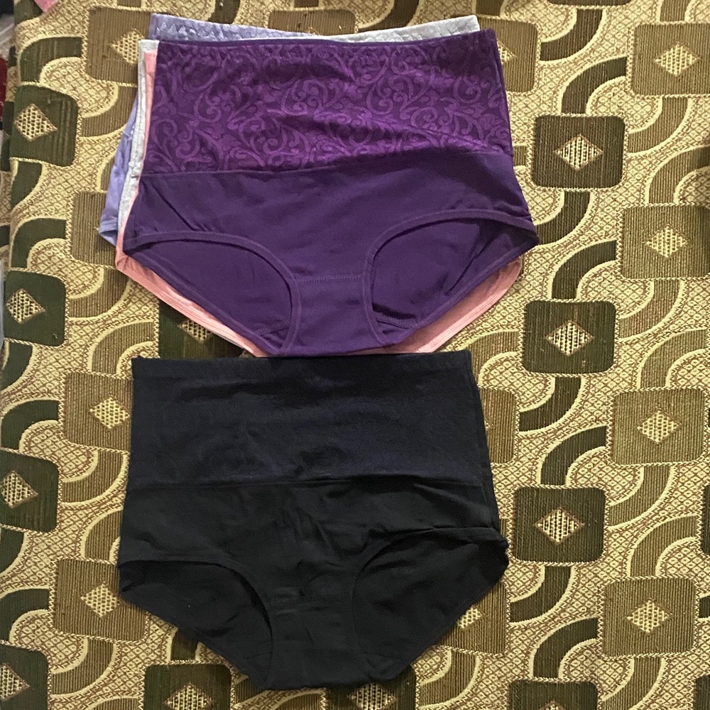 Women’s High-Waisted Comfort Briefs – Pack of 5 (New) size S